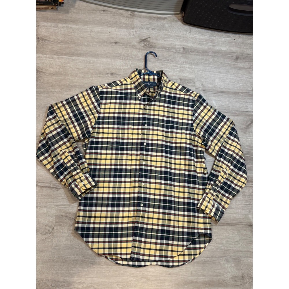 Ralph Lauren Plaid Button Down Long Sleeve Classic Fit Shirt 16